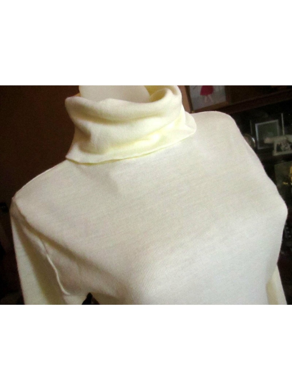 True Vintage Womens Cowl Sweater Large 1980s Top Shirt Erica Acrylic Turtleneck